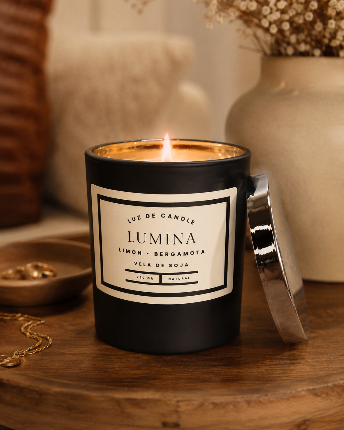Lumina – Vela de soja natural con aroma de limón y bergamota