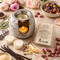 🩶 Pack Ritual · Quemador Marmolado + Wax Melts