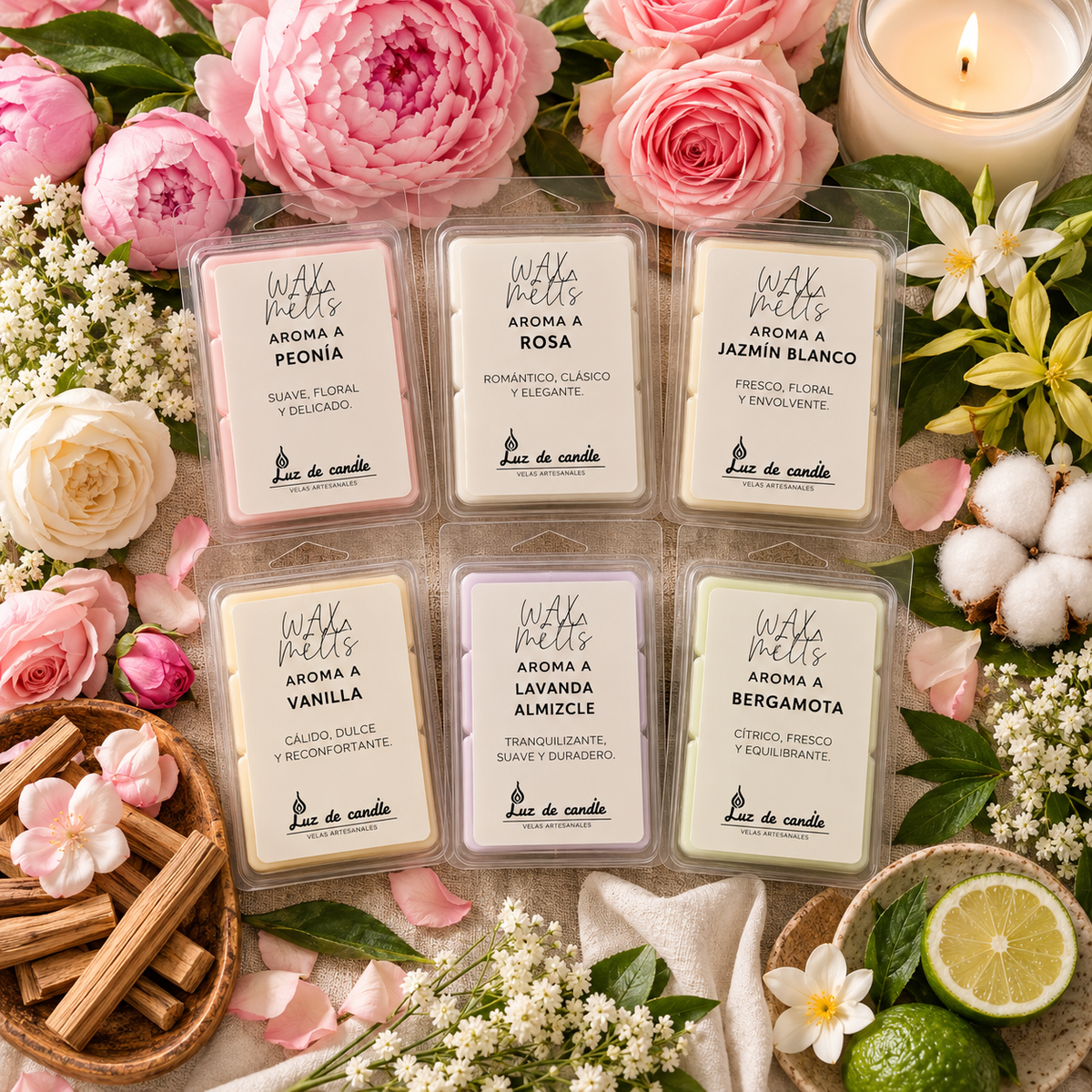 Colección Jardín Floral de Wax Melts
