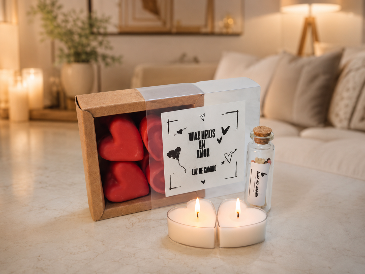 Wax Melts de corazón rojos con aromas a elegir
