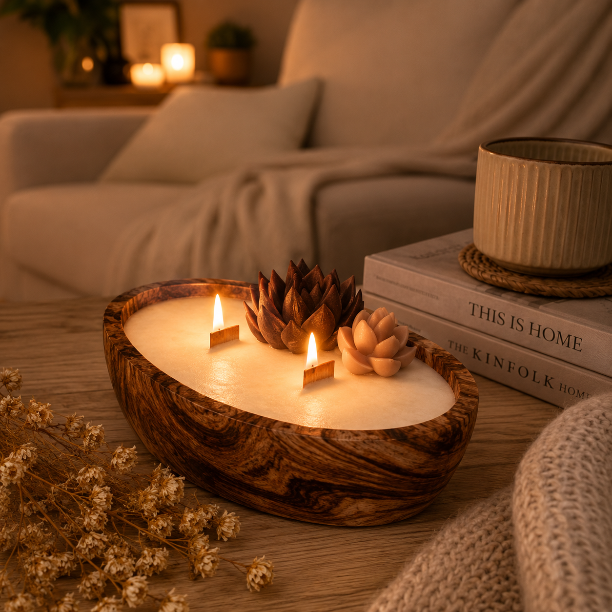 Vela artesanal de Cera de Soja y Aromas Naturales  | Luz de Candle  | Ovalada pequeña