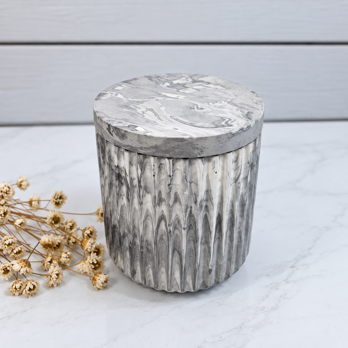 Vaso Rayado Marmol
