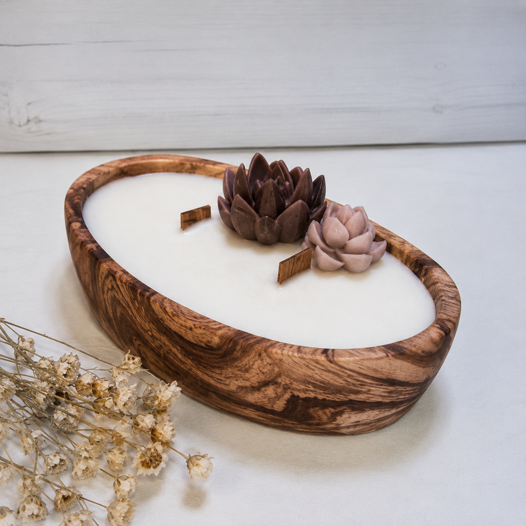 Vela artesanal de Cera de Soja y Aromas Naturales  | Luz de Candle  | Ovalada pequeña