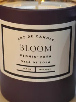 Bloom – Vela de soja natural con peonía y rosa