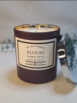 Bloom – Vela de soja natural con peonía y rosa