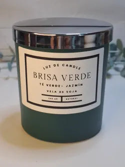 Brisa Verde – Vela de soja natural con aroma a té verde y jazmín