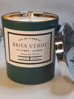 Brisa Verde – Vela de soja natural con aroma a té verde y jazmín