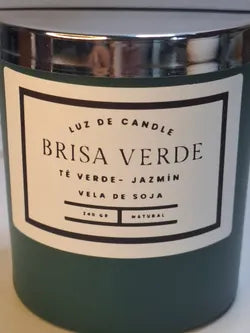 Brisa Verde – Vela de soja natural con aroma a té verde y jazmín