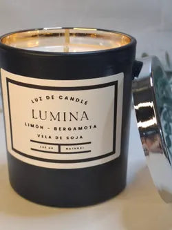 Lumina – Vela de soja natural con aroma de limón y bergamota