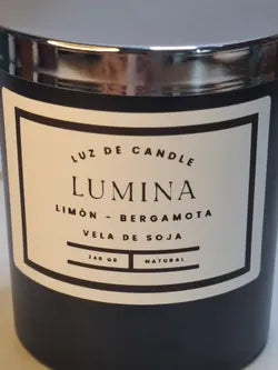 Lumina – Vela de soja natural con aroma de limón y bergamota