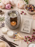 Quemador de Wax Melts efecto mármol en resina ecológica – Pack artesanal
