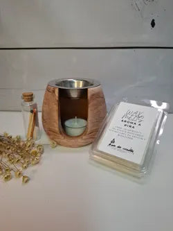 Quemador de Wax Melts artesanal en resina ecológica - Pack artesanal