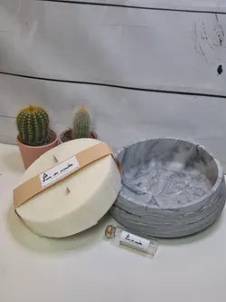 Recambio de vela de cera de soja ecológica con mechas de madera