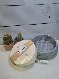 Recambio de vela de cera de soja ecológica con mechas de madera