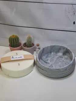 Recambio de vela de cera de soja ecológica con mechas de madera