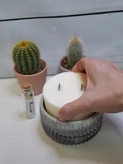 Recambio de vela ecológica de 9 cm con mechas de madera