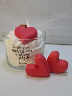 Vela de San Valentín con aroma a chocolate suizo