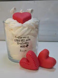 Vela de San Valentín con aroma a chocolate suizo