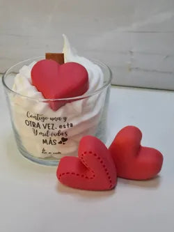 Vela de San Valentín con aroma a chocolate suizo